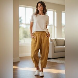 Free People Runyon Oversized
Striped Harem Pants
